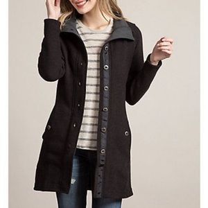 Kuhl Savina Jacket Womens Size XL Alfpaca Fleece Knit Sweater Long Coat Black